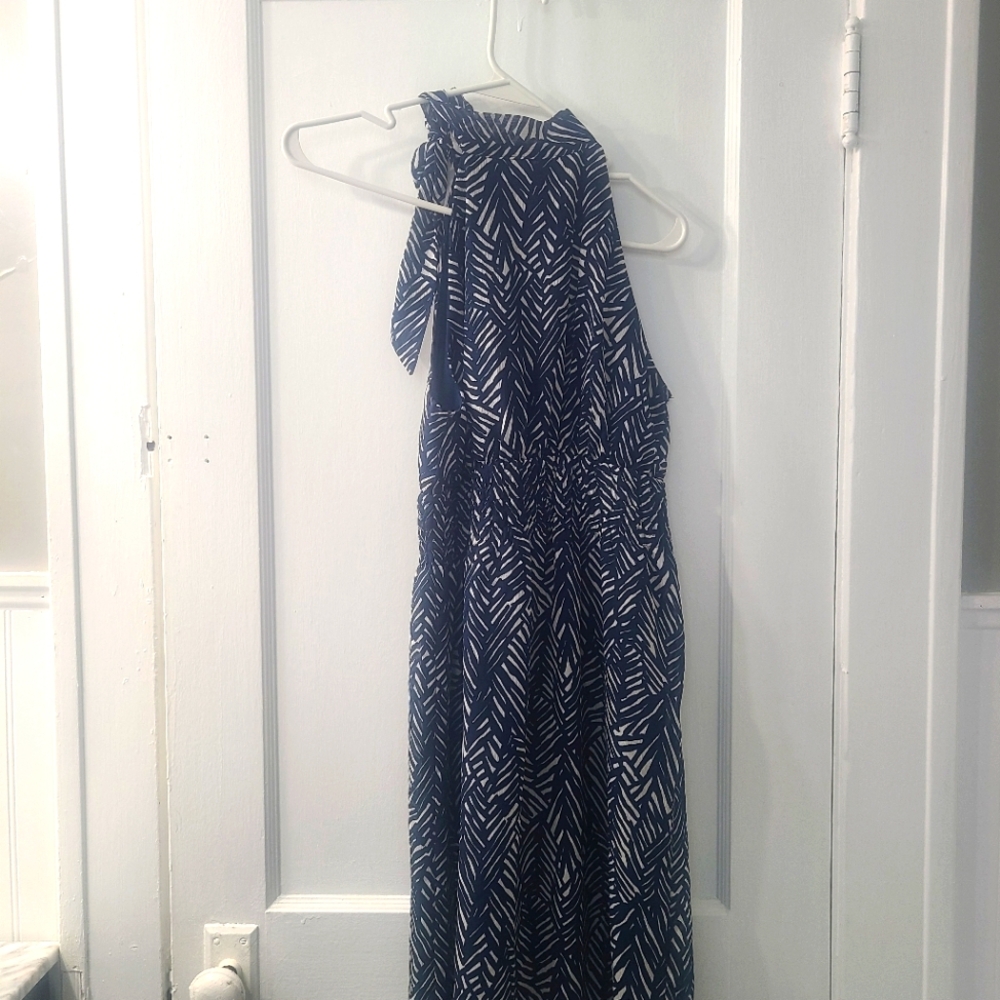 Blue and cream one shoulder dress by Merona